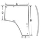 WN-L174377-PEX Glass, Door, RH Fits John Deere 7430 7330 7530 7130 7230 6230