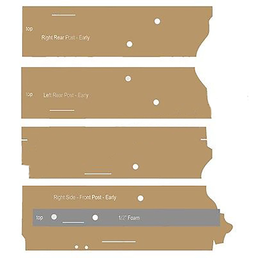 CR55PO New Sailcloth Tan Cab Post Kit Fits John Deere 4055 4255 4455 4555 4560 +