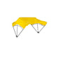 3-Bow Tractor Canopy With Frame Fender Mount 48" - Yellow Fits Over Most ROPS