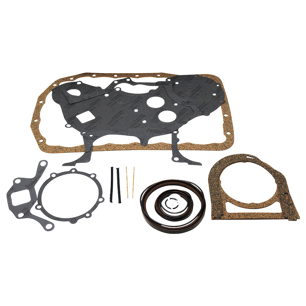 BOTTOM GASKET SET w Crank seal comp w Fits Ford® 201 CID D 550 555 4000