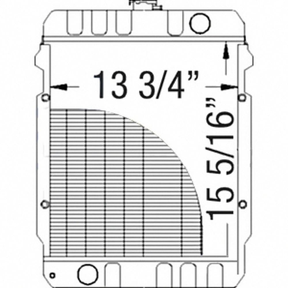CH14206 Radiator Fits John Deere Tractor 950 S/N 010859