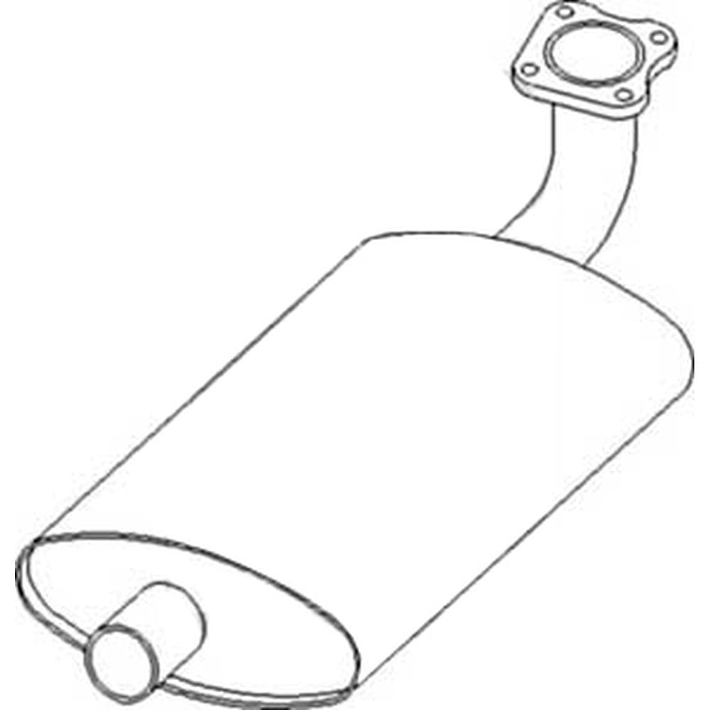 Muffler CH15910 Fits John Deere 650 750