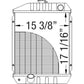 CH19296 New Radiator 21" Overall Height 3 Rows Fits John Deere Tractor 950