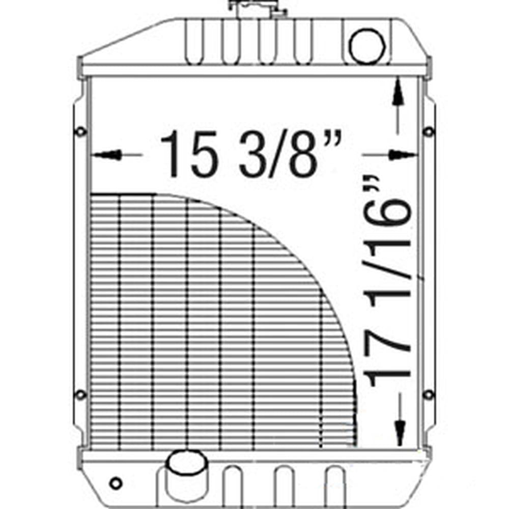 CH19296 New Radiator 21" Overall Height 3 Rows Fits John Deere Tractor 950