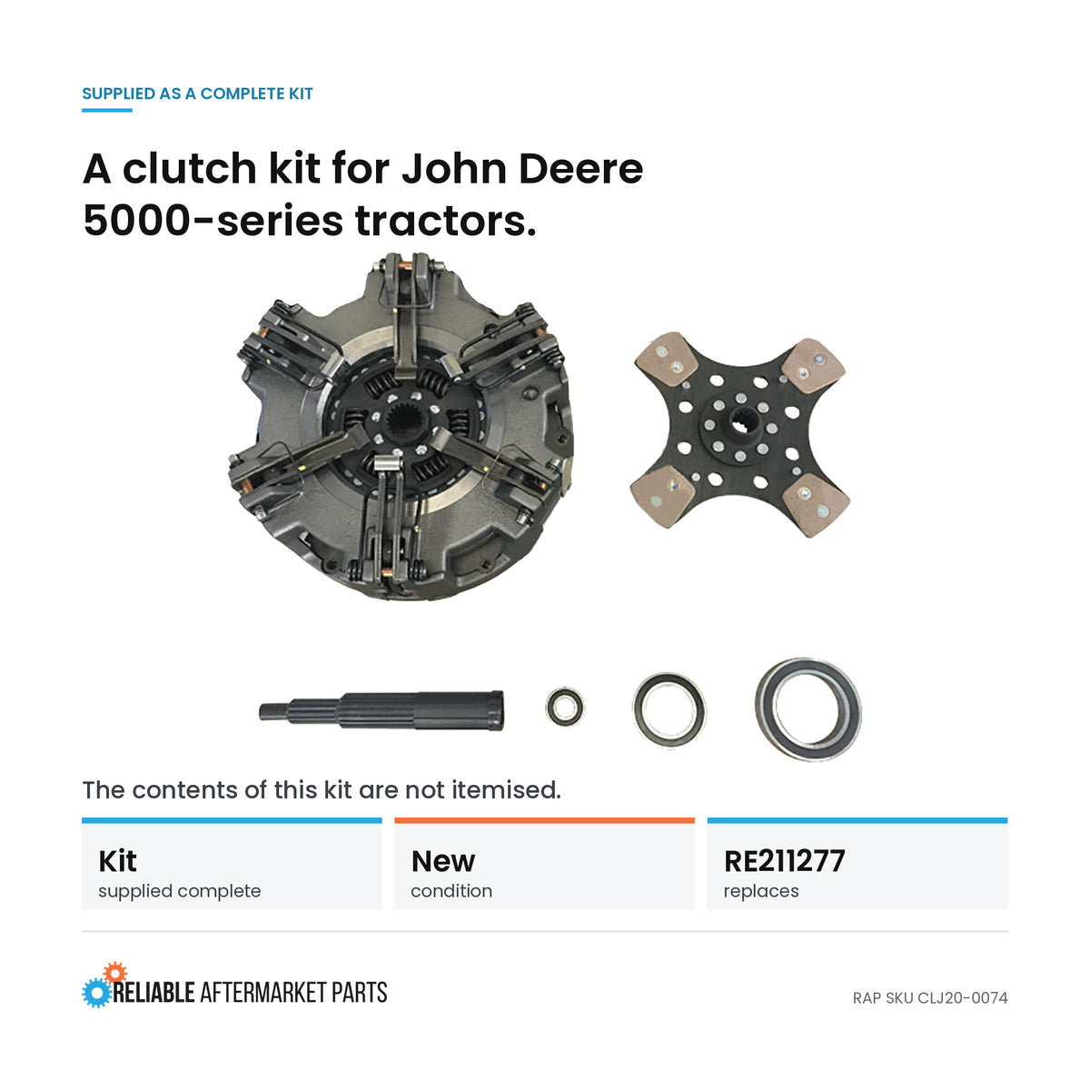 Clutch Kit Fits John Deere 5103 5203 5303 5403 5503 5603 5210 5310 5310N 5410