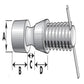 QDK1 PTO Pin - Old Style Power Take Off Pin QDK 1