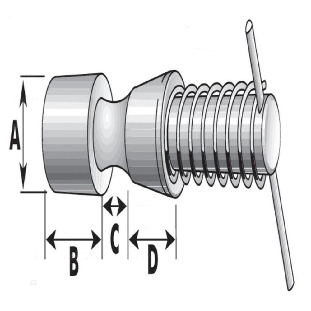 QDK1 PTO Pin - Old Style Power Take Off Pin QDK 1