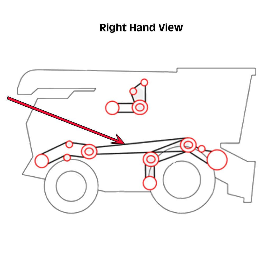 3175160M1 144" Chopper Front Belt Fits Massey Ferguson 1630