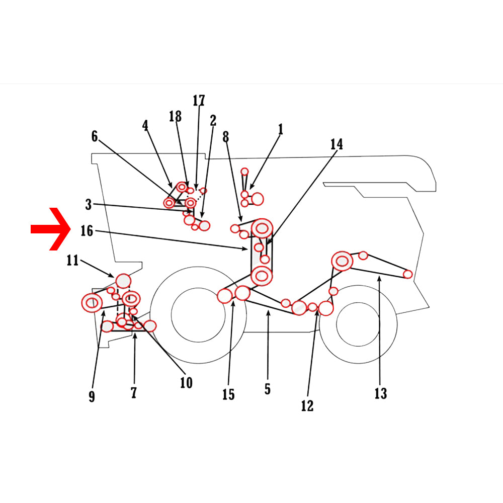 834175M1 Upper Tractor Belt Fits Massey Ferguson Combine Hydro 550