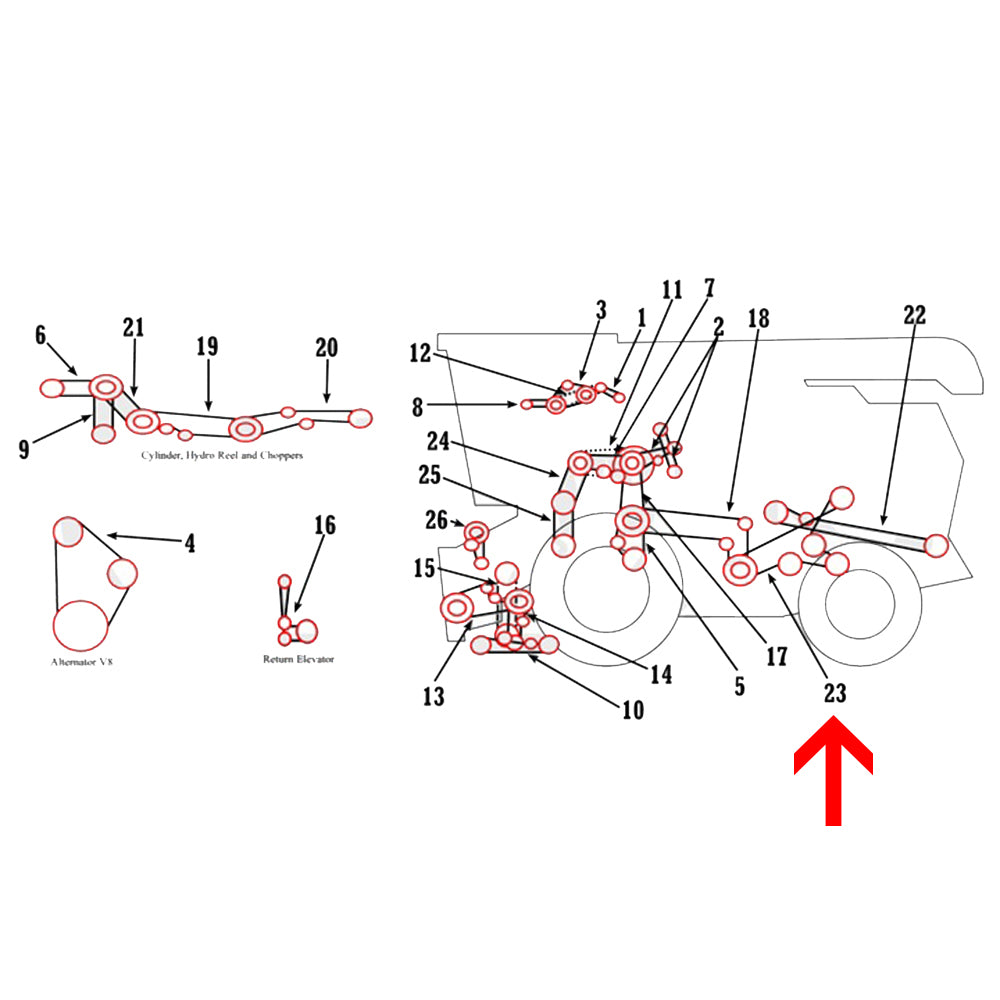 843310M1 New Belt Fits John Deere Combine Straw Walker (Europe Only)