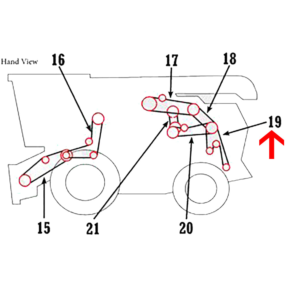 H240972 Lower Chopper Drive Belt Fits John Deere S660 S670 S670HM S680 S690