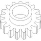 AH93577 New Idler Gear Fits John Deere 1243 1290 1291 1293 243 244 343 344 40 +
