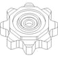 WN-AH231386-PEX Corn Head, Gathering Chain, Idler Sprocket Fits John Deere 606