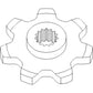 WN-86837081-PEX Corn Head, Gathering Chain, Sprocket Fits International/CaseIH