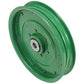 Green Flat Idler Pulley Fits John Deere Replaces AH94450