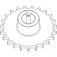 WN-87283695-PEX Sprocket, Clean Grain, Upper Drive Fits International/CaseIH