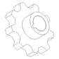 87283436 New Clean Grain Lower Sprocket Fits Case-IH Combine Models 7010 +