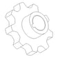 WN-87283436-PEX Sprocket, Clean Grain, Lower Fits International/CaseIH AFX8010