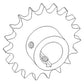AH147557 Combine Return Tailings Upper Sprocket Fits JD 9560STS 9570STS 9650STS
