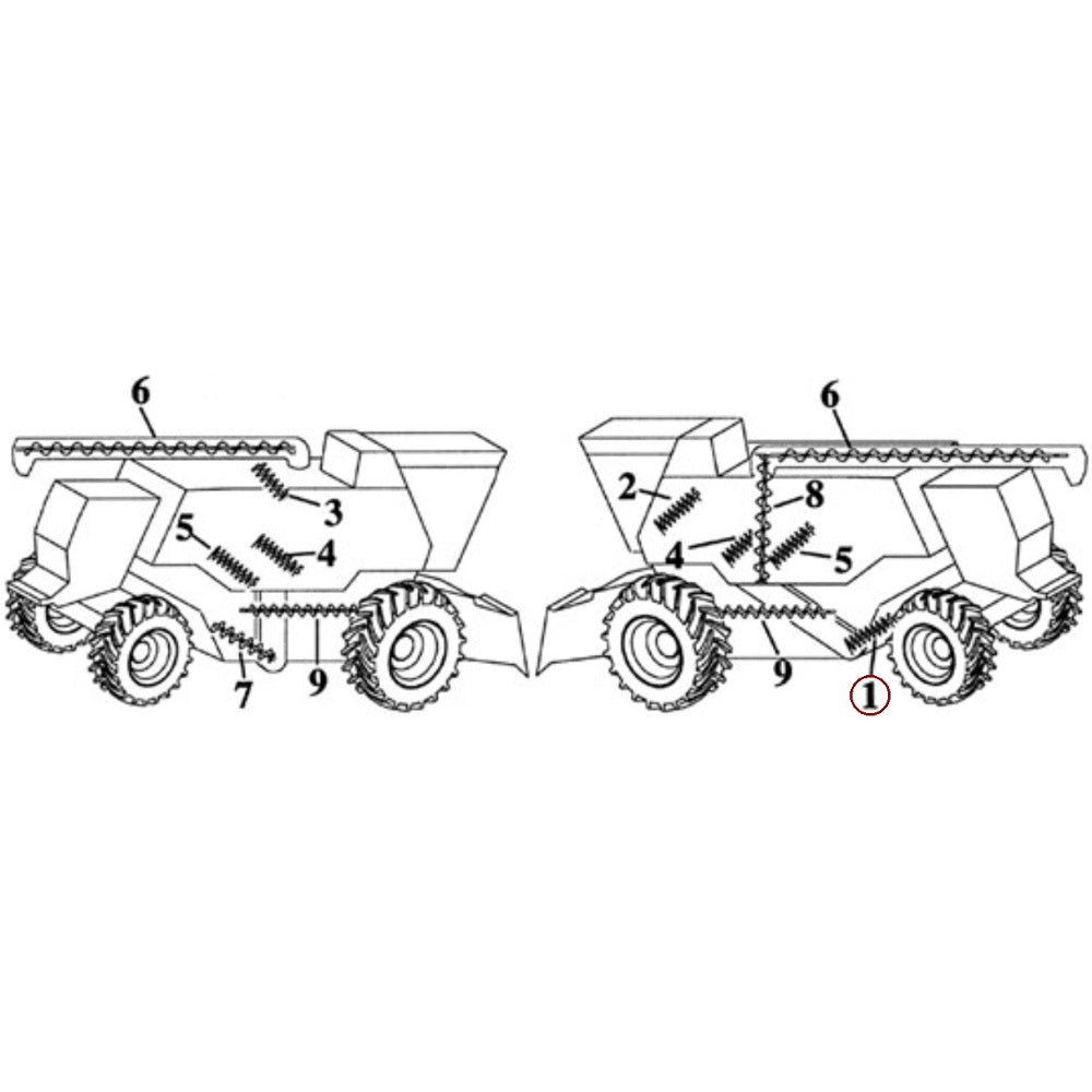 AH202510 New Tailings Lower Auger Fits John Deere Combine 9560STS 9570STS