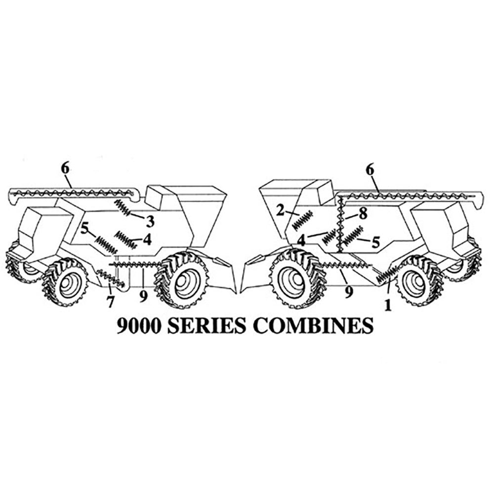 AH169061 Horizontal Unloading Auger Fits John Deere 9650STS 9660STS 9750STS