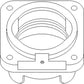 H203950 Combine Cylinder Shaft Bearing Housing Fits John Deere CTS CTS II 6600 +