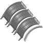 V18023 3 Part RED Concaves Soybean and Corn Fits International Harvester Combine