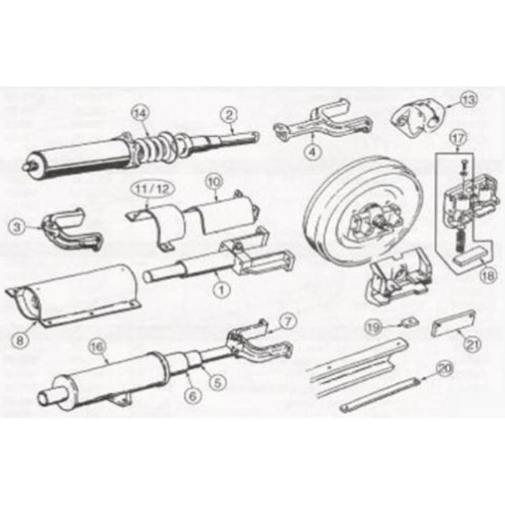 129162A1 Track Adjuster Assembly 6 Roller Track Frame Fits Case 650G 650H 750H