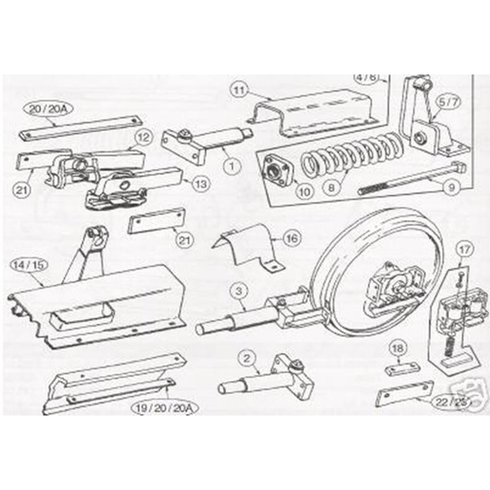 D48596 Track Adjuster Assembly 2 Bolt Fits Case 450 to s/n 3050800