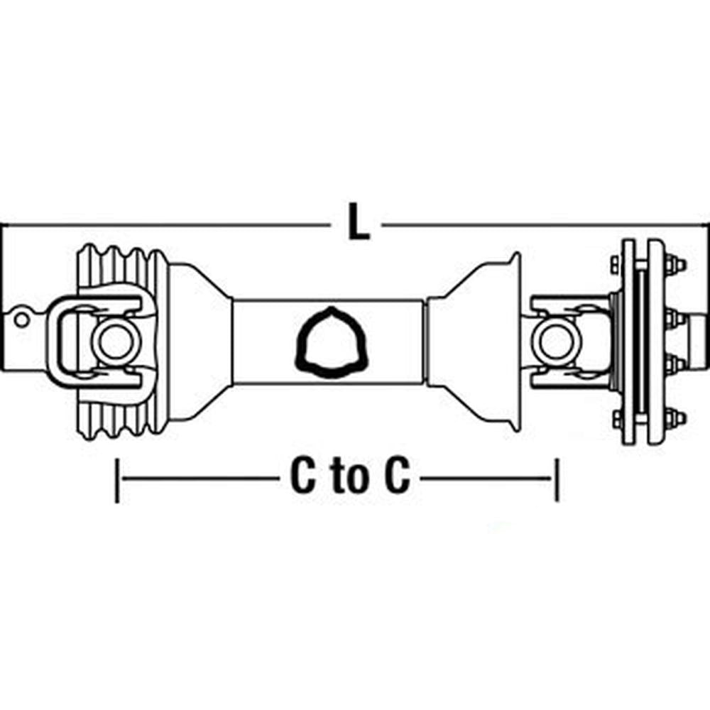 Rotary Tiller Driveline with 6" Clutch for King Kutter
