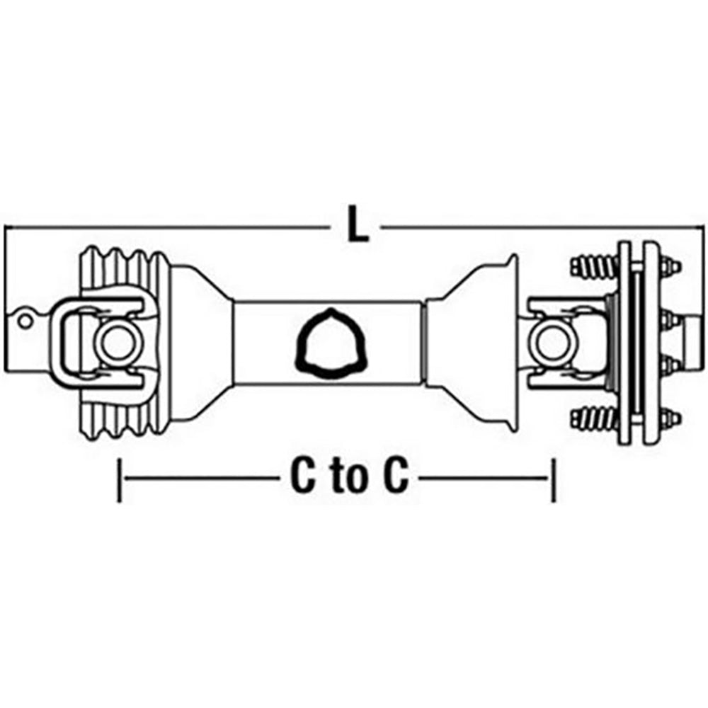 Rotary Tiller Driveline with 6" Clutch for King Kutter