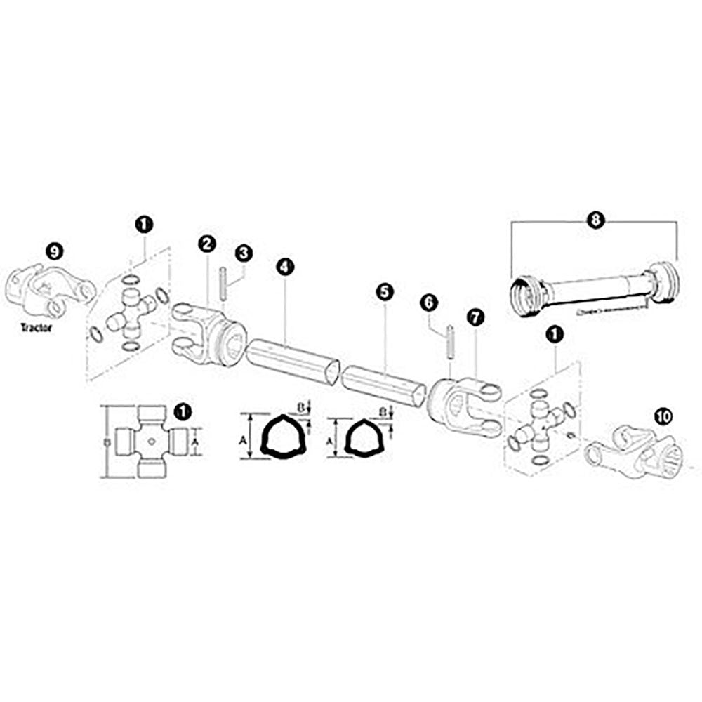 Driveline 4600331 fits Kuhn Gmd600 Gmd700