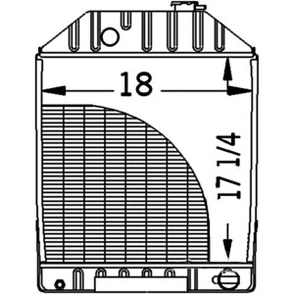 Radiator Fits Ford 345D 445 445A 445C 445D 450 545 545A 545C 545D E4NN8005BC15M
