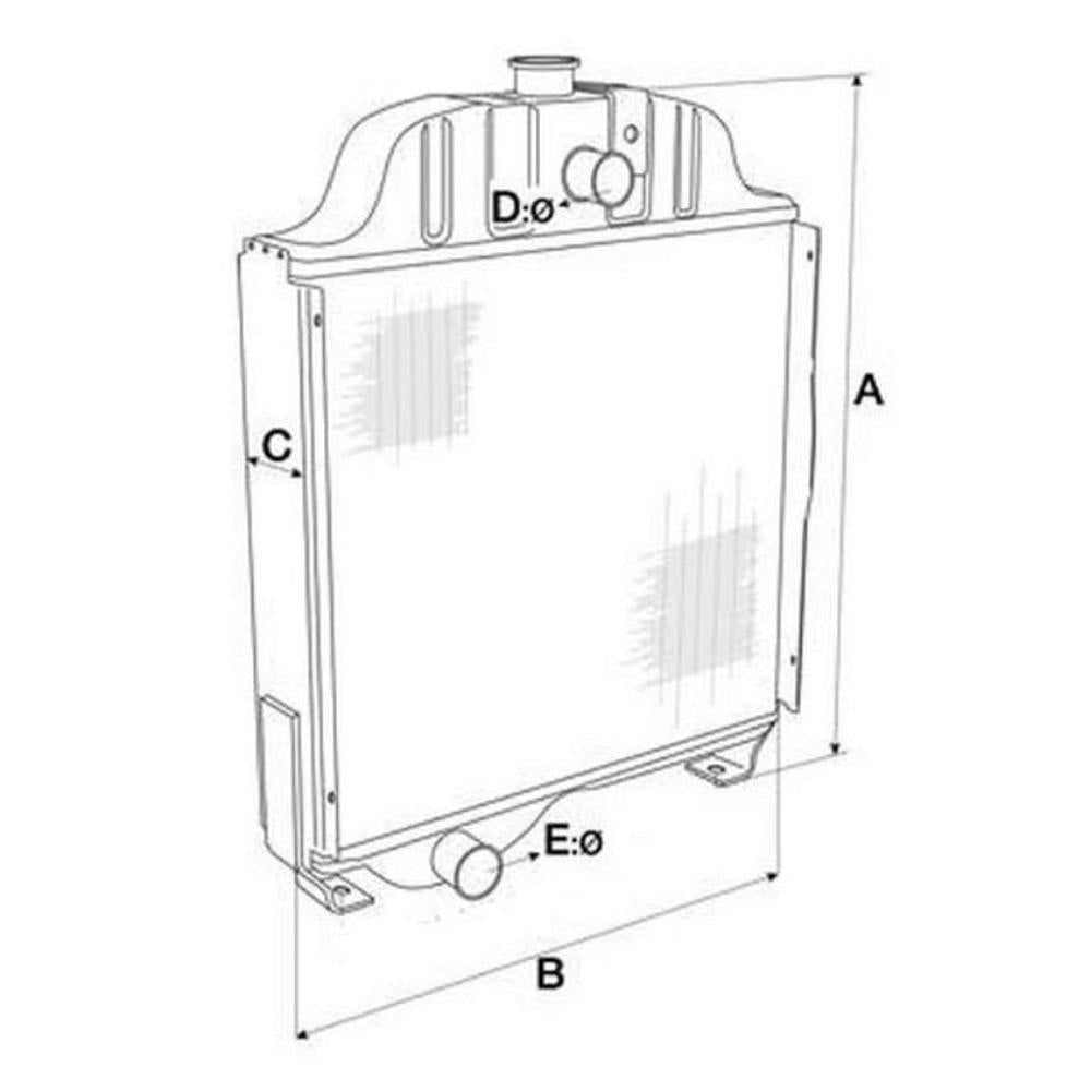 S.67246 Radiator - Fits Satoh Models Bison, S650G, S650G Bison