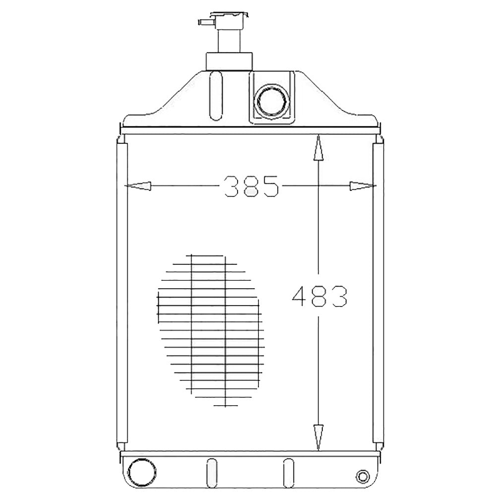 1876606M4 Radiator Fits Massey Ferguson MF261
