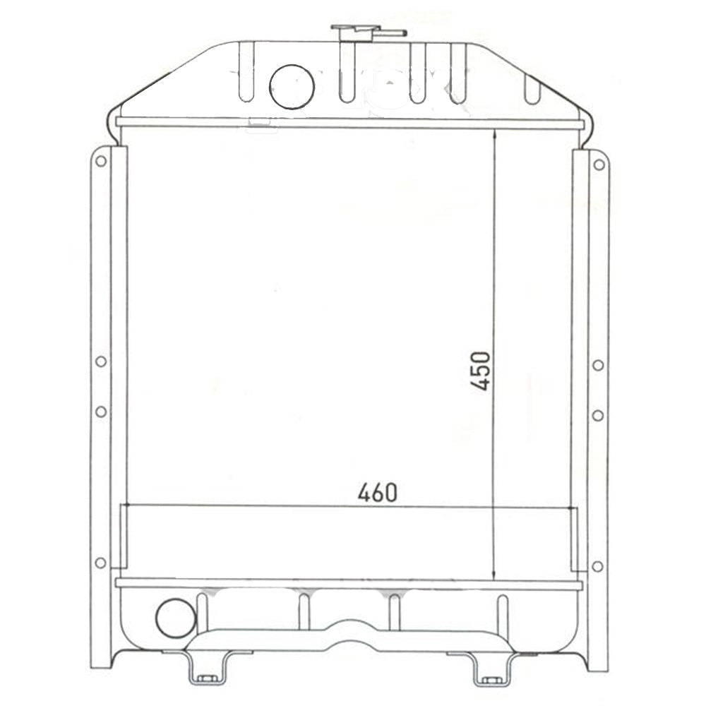 5096597 Radiator Fits Case Tractor JX55 JX60 JX65 JX70 JX75 JX80 JX85 White 1270