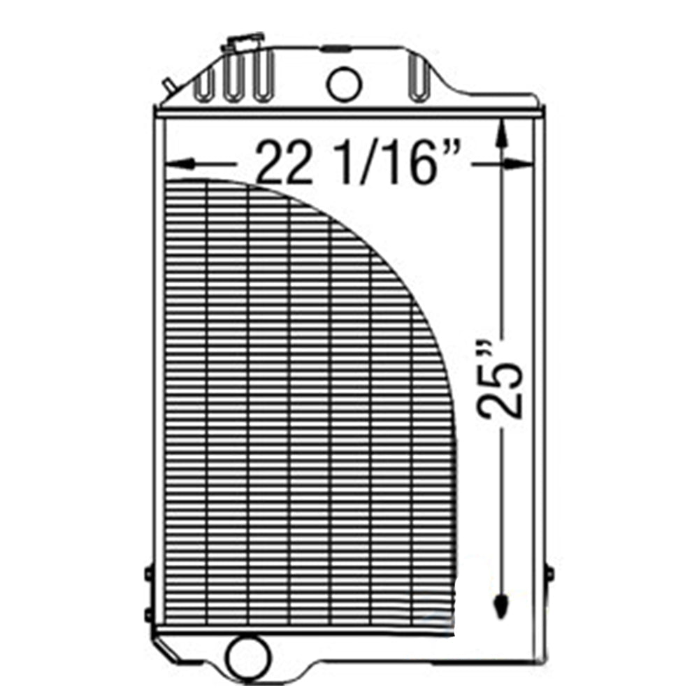 AR48735 New 25" H x 22.062" W Tractor Radiator Fits John Deere 4320 Fits JD Trac