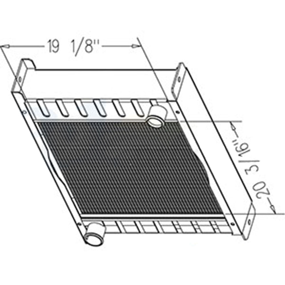 386913A2 Copper/Brass Radiator 379022A1 Fits Case/IH Skid Steer Models 60XT 70XT