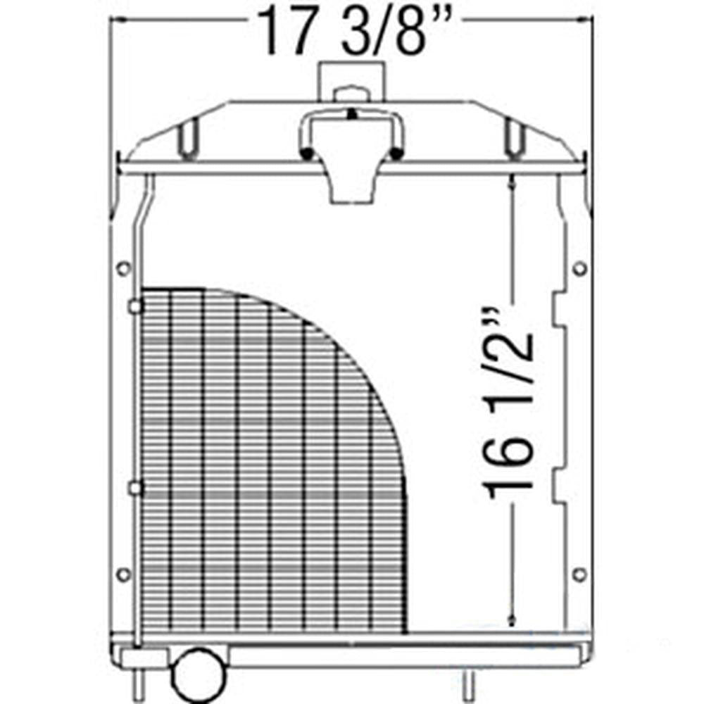 211153 Fits IH Fits FARMALL Tractor Radiator - 16 1/2 x 16 x 2