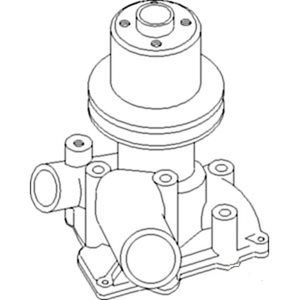 163365AS Water Pump w/ Pulley for WHITE/ OLIVER Tractor 1650 1655 2-70 2-78 4-78