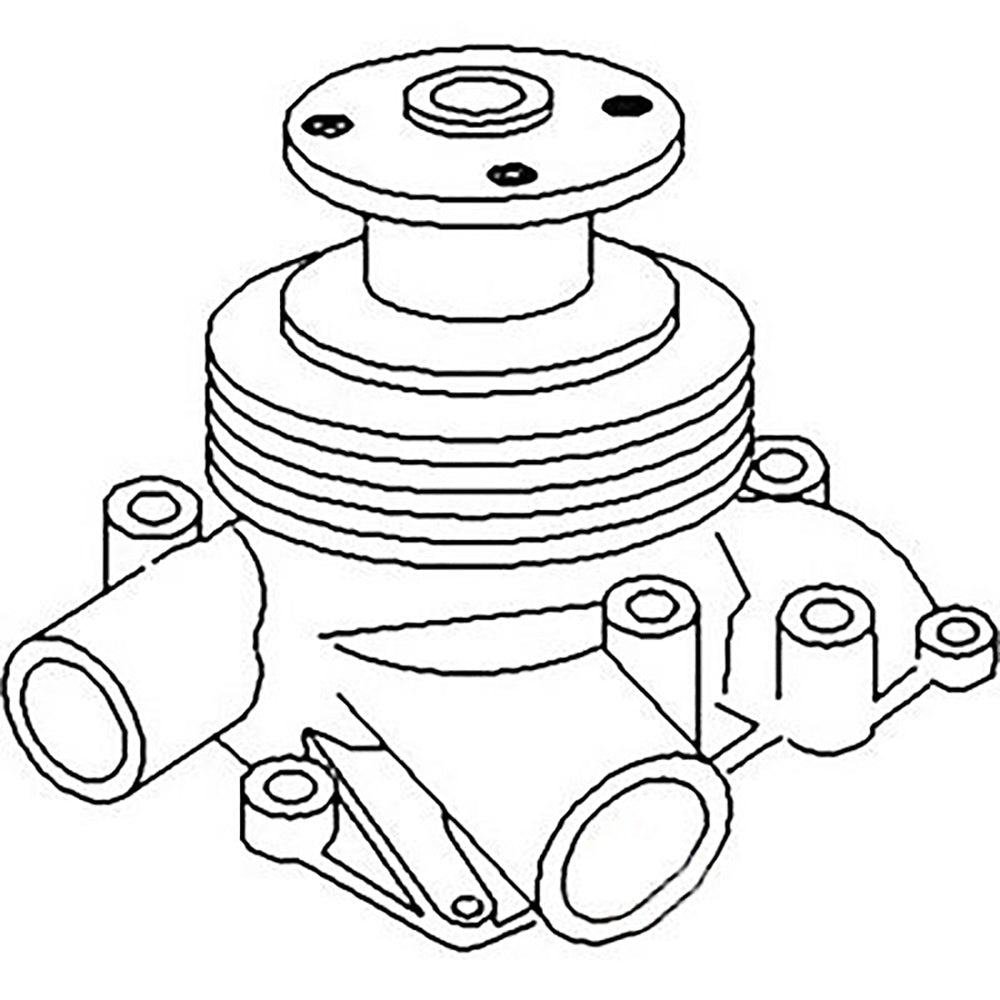 303023486 New Water Pump w/ Pulley Fits Mpl Moline Tractor Model 1755
