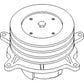 Water Pump Fits New Holland Replaces 2W1225