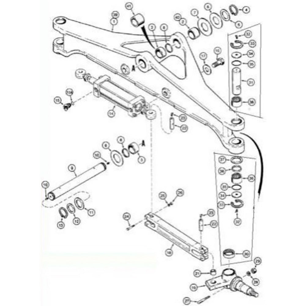 New King Pin Kit Fits Case /IH 480C Indust/Const 480D Indust/Const D103156
