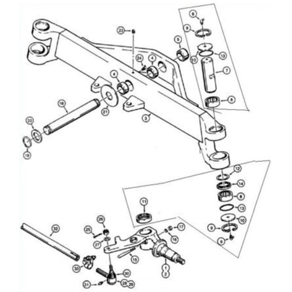 D125862 Spindle, R/H For Cast Iron Axle Fits (PV435 & PV436 will also work on re