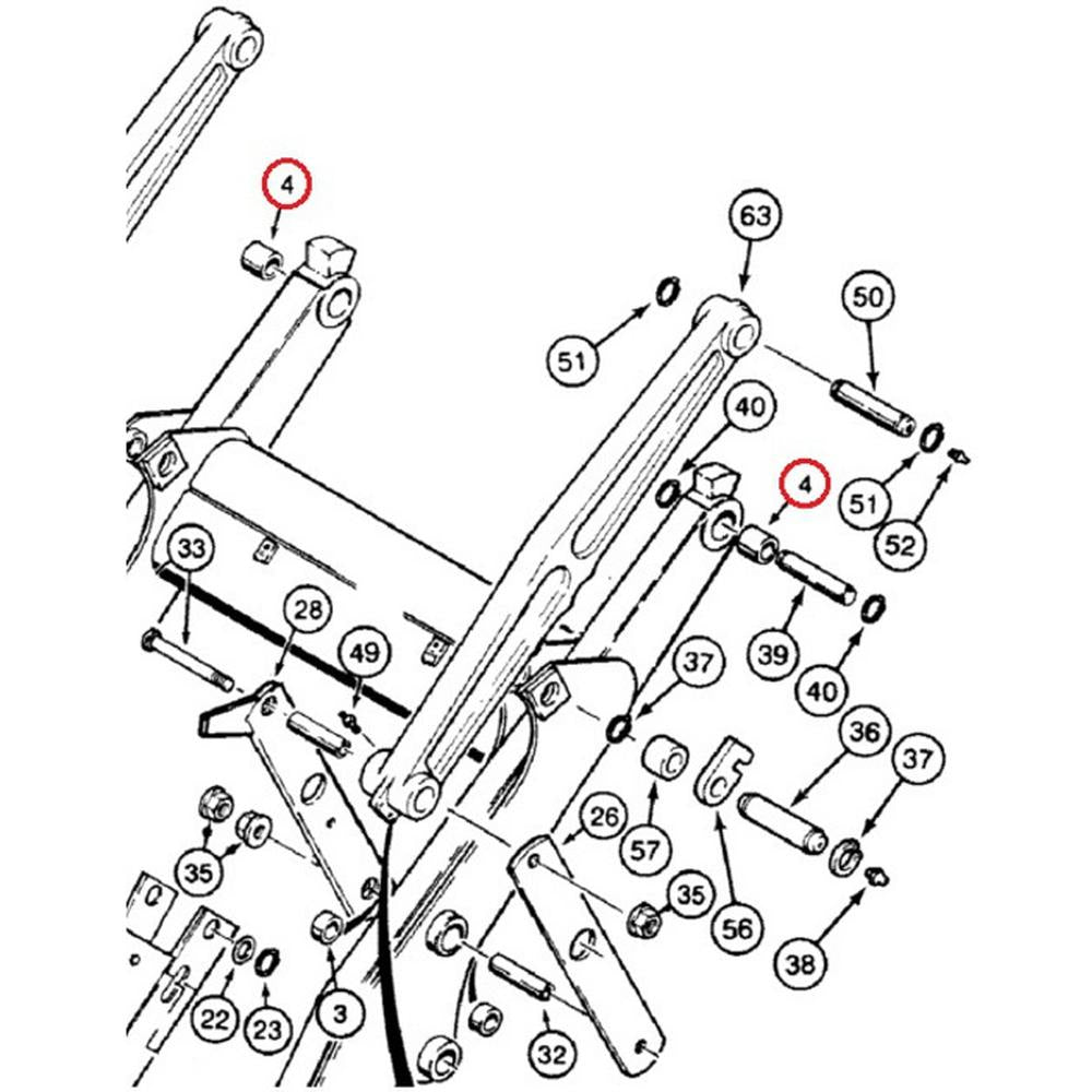 D129240 Loader Frame & Linkage Bushing Fits Case 580K 580SK