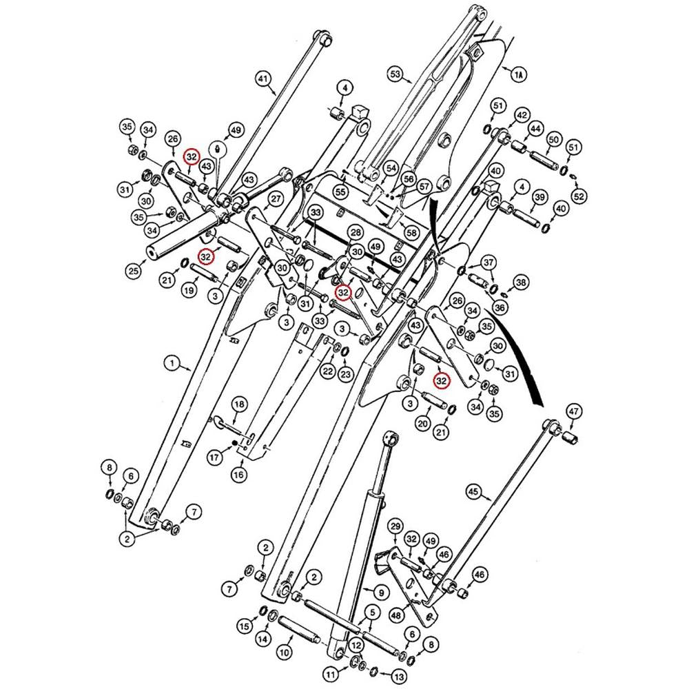 Tilt Linkage Spacer Bushing Fits Case D132076 IH 580K 580L 580L Series II