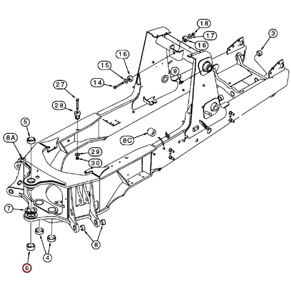 Lower Swing Tower Bushing Fits Case 580L 580M 580 Super L 580 Super M D151070
