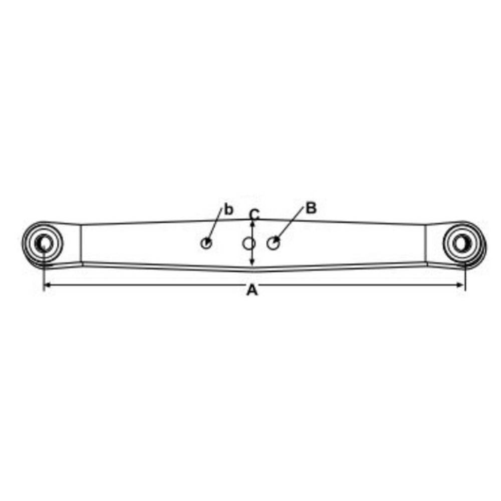 S.65974 Lower Link Lift Arm - Complete (Fits CAT. 2/2) Fits Case IH