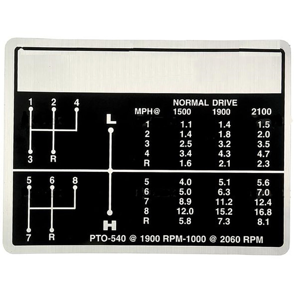 D3NN7B292B 60665 SHIFT DECAL Fits Ford 5000 7000 5600 6600 6700 7600 7700