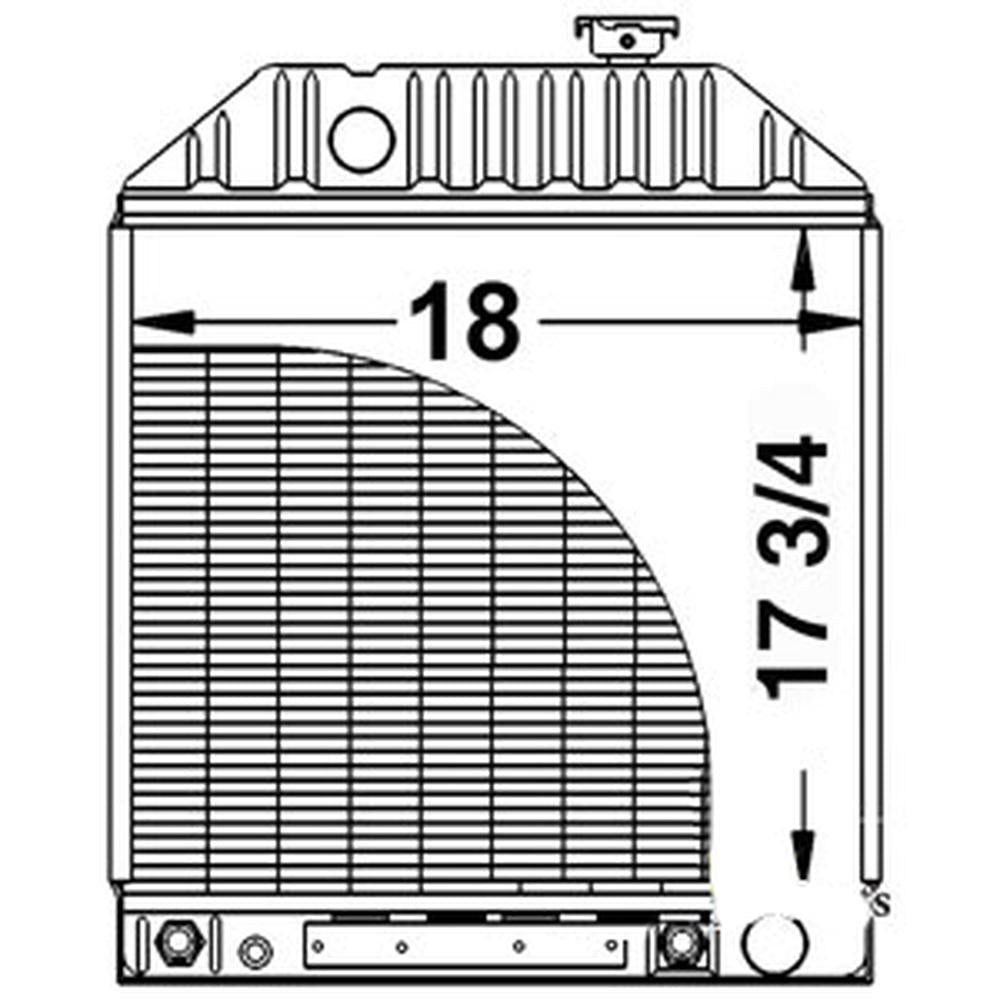 D3NN8005B Radiator +Oil Cooler Fits Ford New Holland Diesel Tractor 700 710